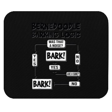 Discover Dog Barking Logic Funny Dog Idea Funny Bernedoodle Mouse Pads
