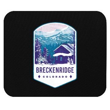 Discover Breckenridge Colorado Ski Badge Mouse Pads