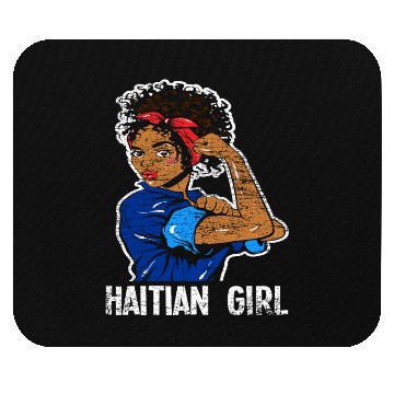 Discover Haiti Girl Caribbean Mouse Pads