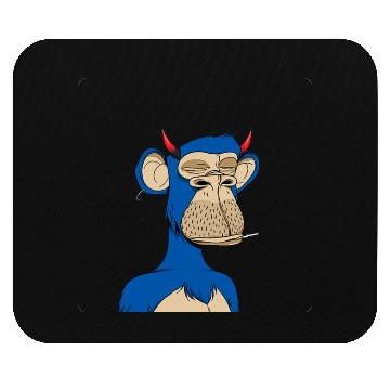 Discover Blue bored monkey Mouse Pads