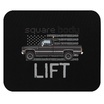 Discover Square Body Lift Black Mouse Pads