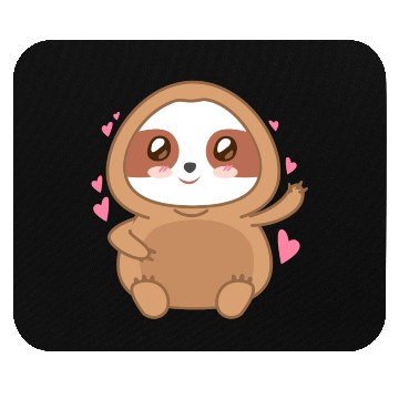 Discover Cute Sloth Animal Drawing Mouse Pads