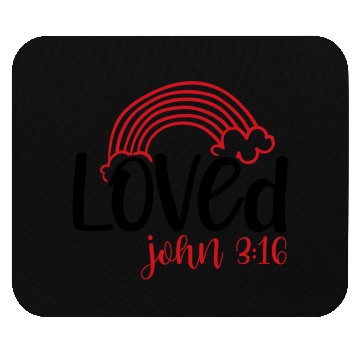 Discover Loved john 3 16 Valentine Day Bible Verse Text Art Mouse Pads