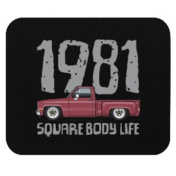Discover 1981 Square Body Life Carmine Mouse Pads