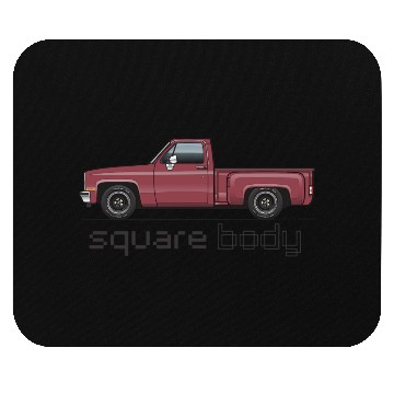 Discover Square Body Carmine Mouse Pads
