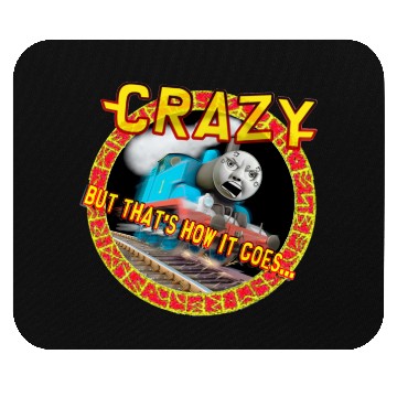 Discover crazy train logo Mouse Pads