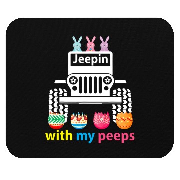 Discover Jeepin With My Peeps Rabbit Riding Jeep Gift Mouse Pads