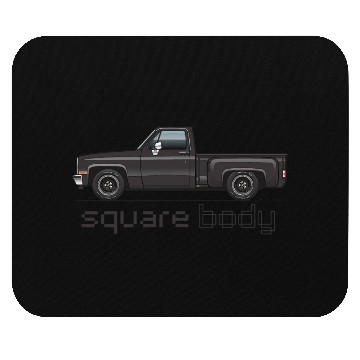 Discover Square Body Black Mouse Pads