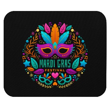 Discover Mardi Gras Gift Mouse Pads Beads Mask Feathers