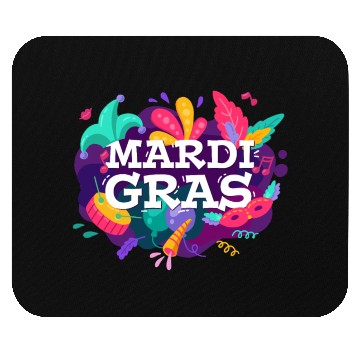 Discover Mardi Gras Gift Mouse Pads Beads Mask Feathers