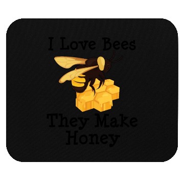Discover I Love Bees Honey Bee Beekeeping Beekeeper Mouse Pads