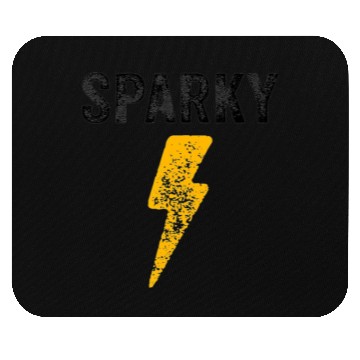 Discover Electrician Funny Sparky Nickname Lightning Bolt Mouse Pads