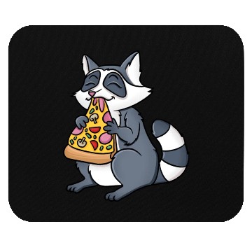 Discover Racoorn Eating Pizza Mouse Pads
