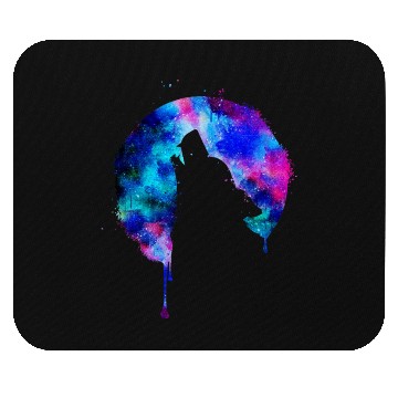 Discover Howling wolf full moon wolves galaxy stars sky Mouse Pads