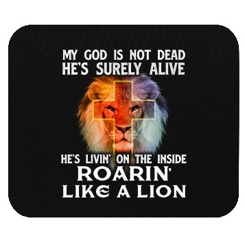 Discover My God Is Not Dead Christian Religious Bible Mouse Pads