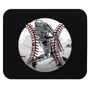 Discover Baseball Player Coach Bat And Ball Pitcher Catcher Mouse Pads