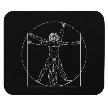 Discover Metal Fork Vitruvian Man Mouse Pads
