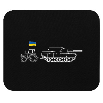 Discover Ukrainian Tractor Pulling Tank With Ukraine Flag Mouse Pads