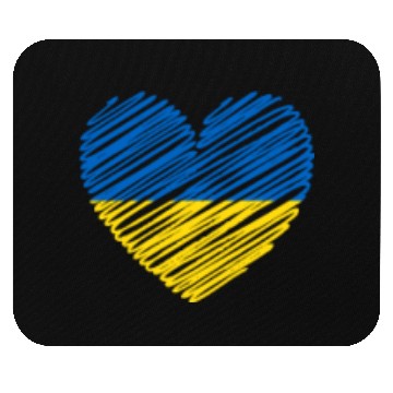 Discover I Stand With Ukraine Ukrainian Heart Flag Mouse Pads