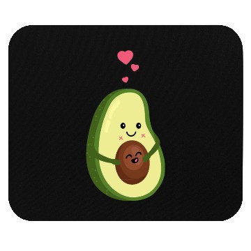 Discover Pregnant Avocado Mom Family Baby Announcement Mouse Pads