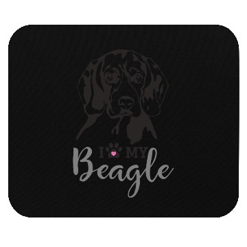Discover I love my Beagle Mouse Pads