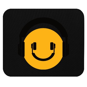 Discover Happy Face Headphones Mouse Pads