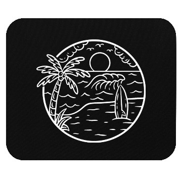 Discover Beach Wave View Sunrise Nature Mouse Pads