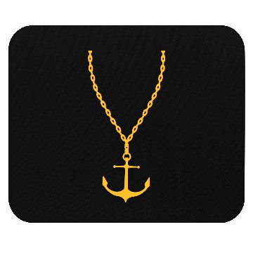 Discover Gold necklace anchor Mouse Pads