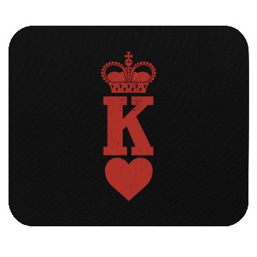 Discover King of Hearts Crown Poker Cards Funny Gambling Mouse Pads
