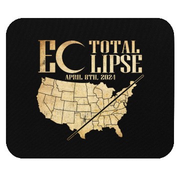 Discover USA Map Path Of Totality 4.8.24 Total Eclipse Mouse Pads