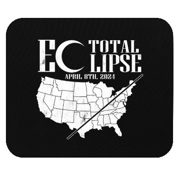 Discover USA Map Path Of Totality 4.8.24 Total Eclipse Mouse Pads