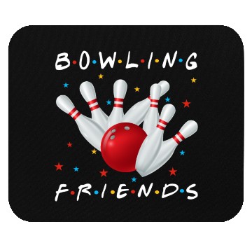 Discover Bowling Friends Playing Bowling Together Uniform Mouse Pads