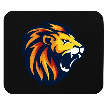 Discover angry lion face Mouse Pads