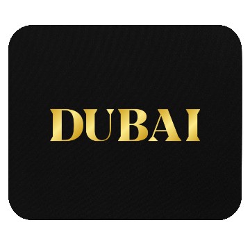 Discover Modern Gold Glam Dubai City Typography Mouse Pads