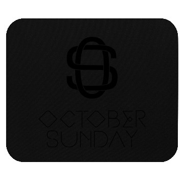 Discover October Sunday 2022 Logo Black Mouse Pads