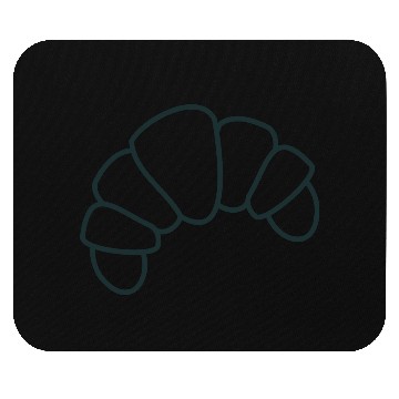 Discover Irregular croissant outline cute food Mouse Pads