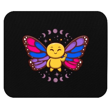 Discover Bisexual Flag Monarch Butterfly Insect Subtle Mouse Pads