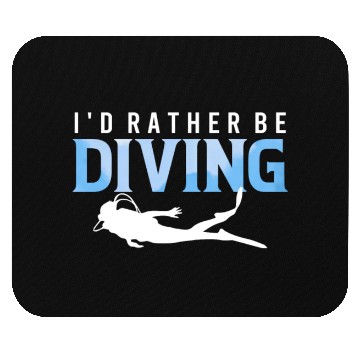 Discover I'd Rather Be Diving - Ocean Diving Instructor Mouse Pads