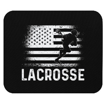 Discover Lacrosse LAX American USA Flag Mouse Pads