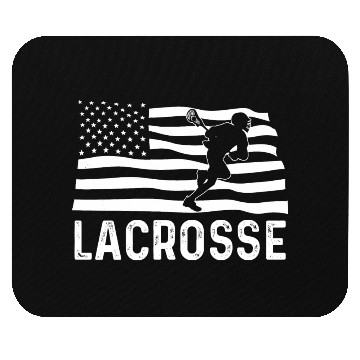 Discover Lacrosse American Flag USA Mouse Pads