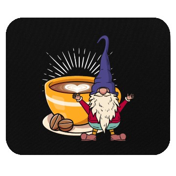 Discover Coffee Gnome Heart Gardening Gnomes Mouse Pads