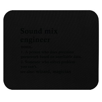 Discover Sound Mix Engineer Funny Definition Mouse Pads