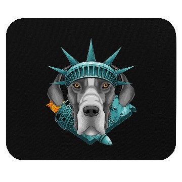 Discover Statue Of Liberty Great Dane 4th Of July Dog USA A Mouse Pads