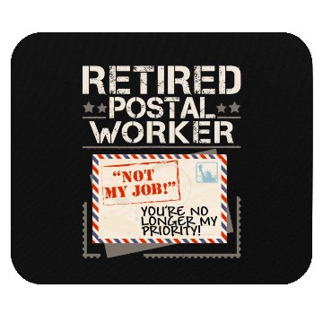 Discover Retired Postal Worker Mailman Postman Mail Mouse Pads