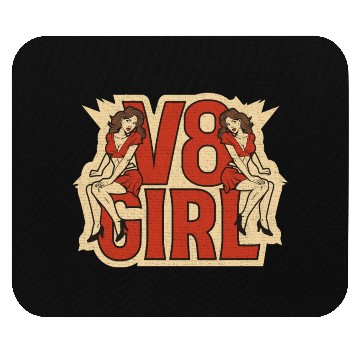 Discover Muscle Car Girl - V8 Girl Mouse Pads