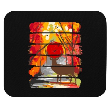 Discover Deer In The Forest With A Sunset Mouse Pads