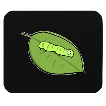Discover caterpillar leaf biology symbol nature Mouse Pads