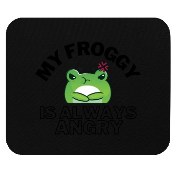 Discover Froggy Frog Is Always Angry Mouse Pads