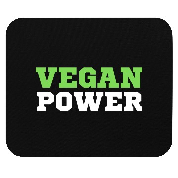 Discover VEGAN POWER (Green & White letters) Mouse Pads