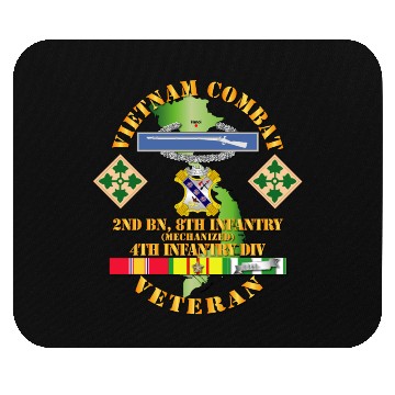 Discover Army Vietnam Combat Infantry Veteran w 2nd Bn 8th Mouse Pads